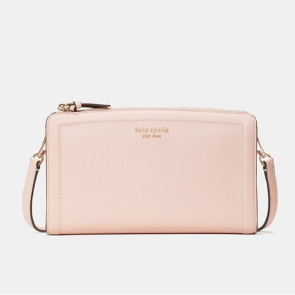 Kate Spade New York Knott Pebbled Leather Crossbody In Mochi Pink - Picture 1 of 8